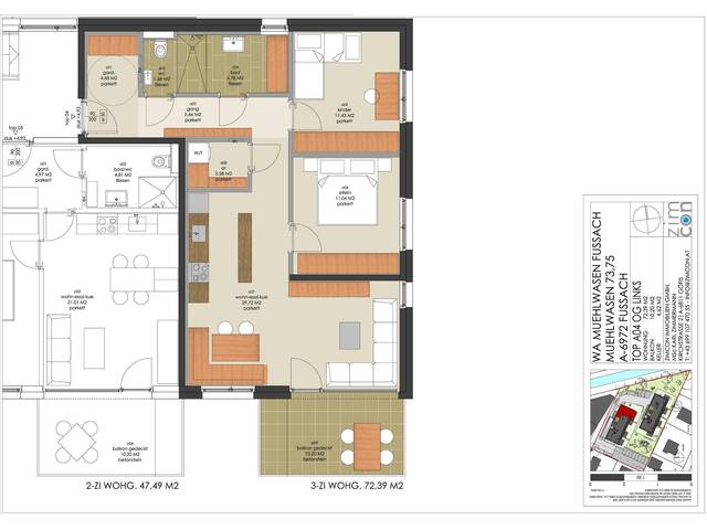 Immobilie in Fußach - 3-Zi. Südwohnung Top A4 mit Wohnbauförderung - Bild 2