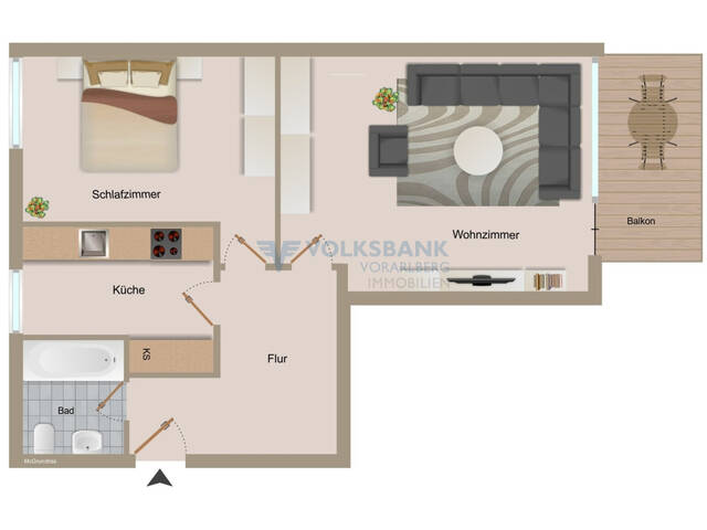 Immobilie in Bludenz - Gestalten Sie Ihr neues Zuhause: 2-Zimmer-Wohnung in Bludenz! - Bild 4