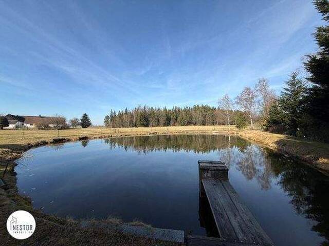 Immobilie in Alt-Nagelberg - Exklusiver Fischteich | Einfamilienhaus-Rohbau mit riesigem Grund in absoluter Ruhelage | Grünblick - Bild 0
