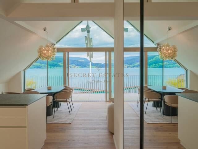 Immobilie in Unterburgau - ATTERSEE Exklusiver Penthousetraum in 1. Reihe - Bild 0