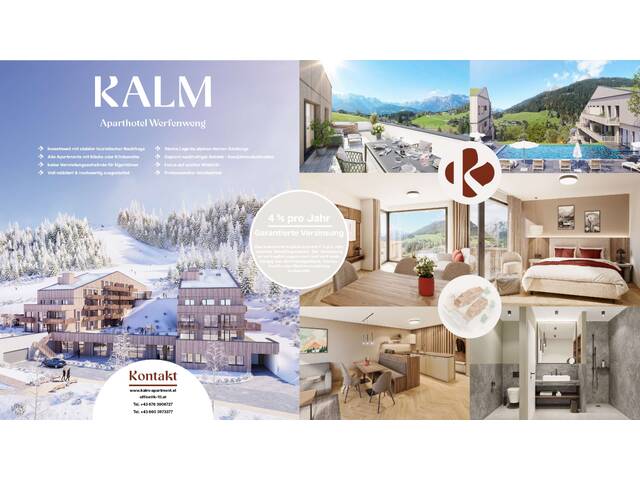 Immobilie in Eulersberg - Investitionsapartments in den Alpen – Aparthotel KALM Werfenweng Top 39 - Bild 1