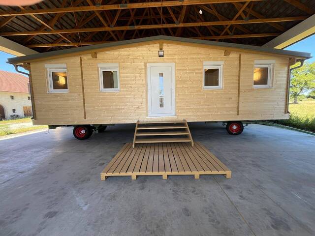 Immobilie in Hörsching - Tiny (mobil) Holzhaus auf Anhänger Fahrgestell - Bild 1