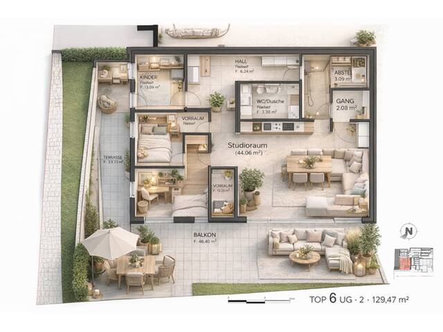 Immobilie in Plainfeld - Wohndomizil Sonnenhang in Oberplainfeld Herrschaftliche 4-Zimmer-Wohnung mit traumhafter Terrasse - Bild 1