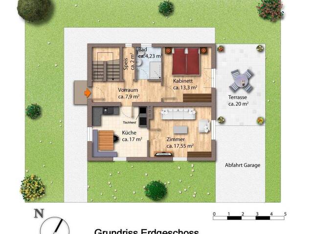 Immobilie in Wallsee - Gepflegtes Mansardenhaus - Traumgrundstück in absoluter Ruhelage in Wallsee - Bild 4