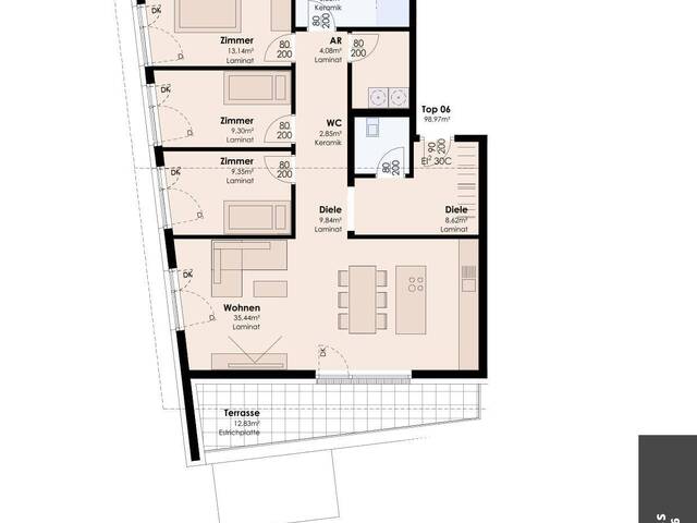 Immobilie in Trins - TOP06 WOHNPROJEKT TRINS 4-ZIMMERWOHNUNG - Bild 1