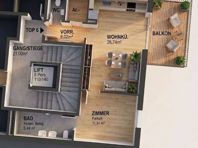 Immobilie in Achau - Erstbezug mit Flair! Ihr moderner Wohntraum mit Balkon in Achau! - Bild 3