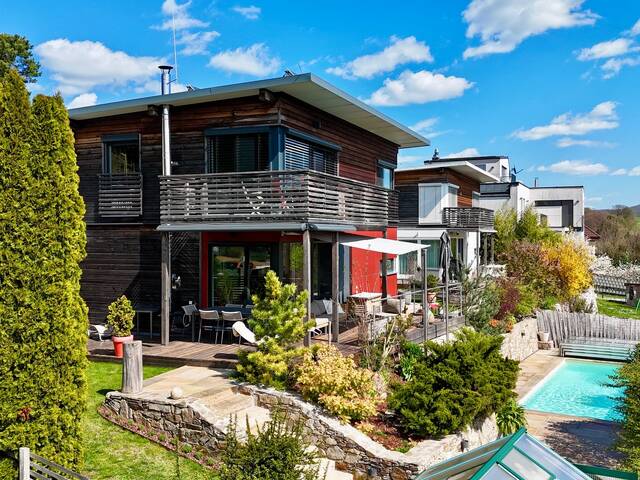 Immobilie in Tullnerbach - Unverbaubare Aussicht I hochwertige Poolanlage I eigener Saunabereich I Luftwärmepumpe Fußbodenheizung I - Bild 0