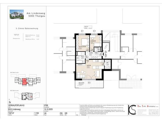 Immobilie in Thalgau - Neubauprojekt Thalgau Living Top 7 Balkonwohnung/Provisionsfrei - Bild 4