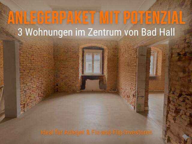 Immobilie in Bad Hall - Wohnungspaket im Zentrum von Bad Hall: 3 Einheiten mit Potenzial für Anleger und Fix & Flip - Bild 0