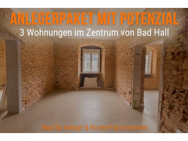 Immobilie in Bad Hall - Wohnungspaket im Zentrum von Bad Hall: 3 Einheiten mit Potenzial für Anleger und Fix & Flip - Bild 1