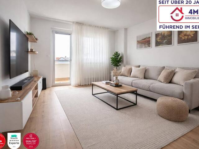 Immobilie in Felixdorf - 88m² Familienwohnung mit Balkon – 5 Min zum Bahnhof (Direktzug nach Wien) Beschreibung - Bild 0