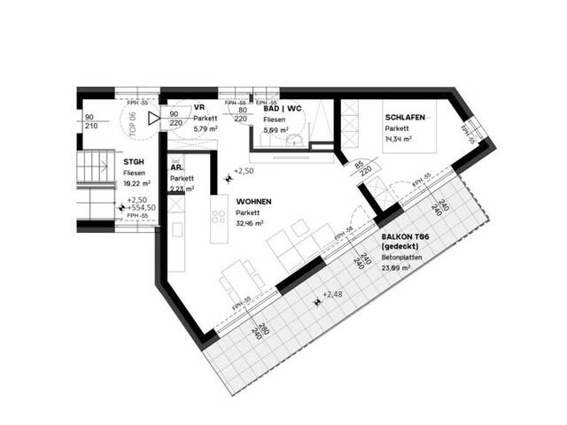Immobilie in Aigen im Mühlkreis - Exklusive 2-Zimmerwohnung Stiftsblick Aigen im Mühlkreis - großzügiger Außenfläche - Bild 2