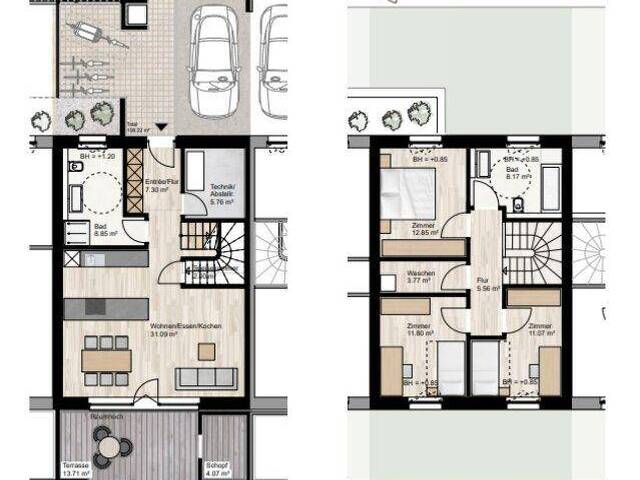 Immobilie in Wolfurt - Moderne Reihenhäuser in Wolfurt - Erstbezug mit 4 Zimmer und Garten (Wohnbauförderung möglich!) - Bild 3
