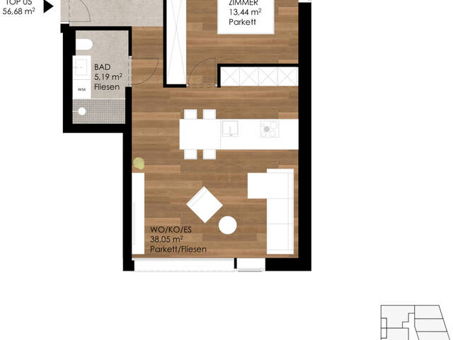Immobilie in Götzens - Preisgekröntes Wert-Investment - 2-Zimmer-Wohnung - provisionsfrei - Bild 1