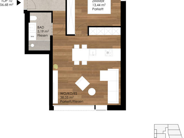 Immobilie in Götzens - Preisgekröntes Wert-Investment - 2-Zimmer-Wohnung - provisionsfrei - Bild 1