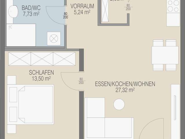 Immobilie in Niederndorf - Top 6 - Komfortable 2-Zimmer-Wohnung mit Balkon und idealer Raumaufteilung - Bild 2