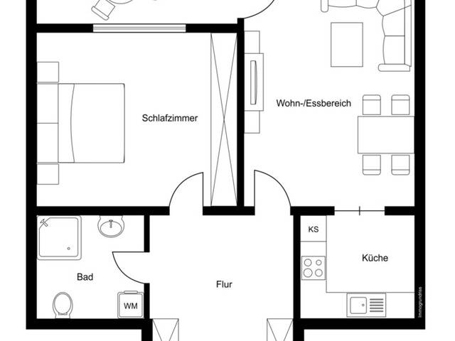 Immobilie in Rankweil - Ruhig gelegene 2-Zimmer-Wohnung mit viel Potenzial in Rankweil - Bild 1