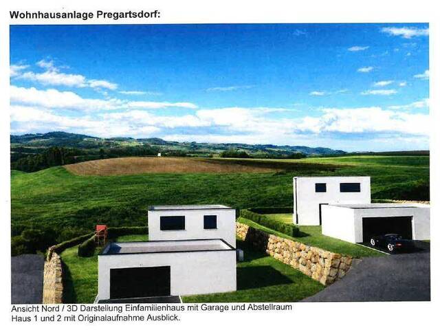Immobilie in Pregarten - 2 Einfamilienhäuser in Pregartsdorf am Stadtrand von Pregarten- Rohbau- schlüsselfertig auf Anfrage - Bild 4