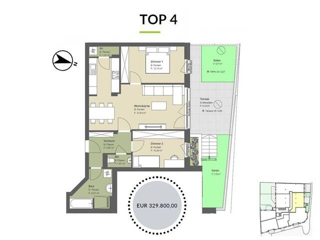 Immobilie in Kritzendorf - ++ 3 Zimmer mit TERRASSE & GARTEN ++ - Bild 2