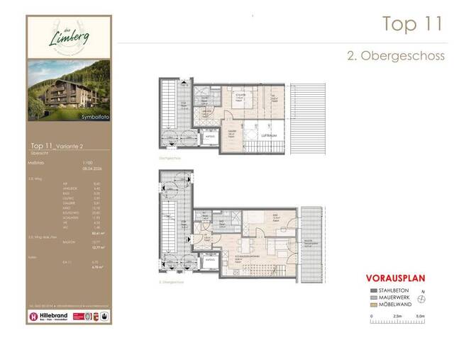 Immobilie in Bruckberg - DAS LIMBERG | Wo Geschichte weiterwohnt: 3-Zimmer-Galeriewohnung, TOP 11 - Bild 1