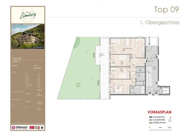 Immobilie in Bruckberg - DAS LIMBERG | Wo Geschichte weiterwohnt: 4-Zimmer-Gartenwohnung, TOP 09 - Bild 1