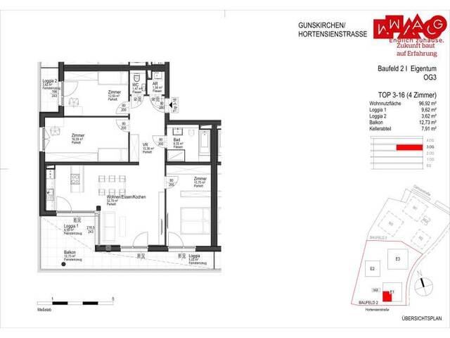 Immobilie in Gunskirchen - Urbane NEUbauwohnung -Energieeffizientes Heiz-U.Kühlsystem - Wohnbauförderung! - Bild 4