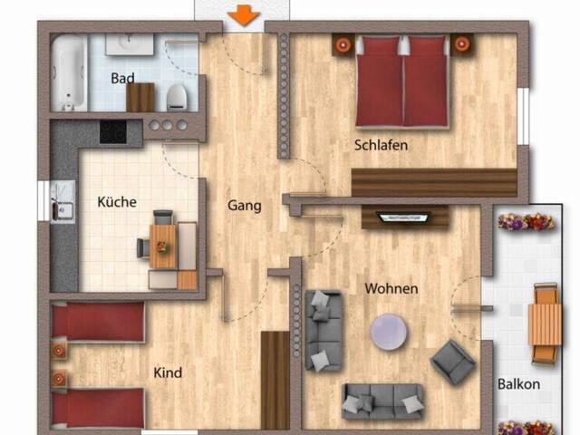Immobilie in Saalfelden am Steinernen Meer - Moderne 3-Zimmerwohnung mit sonnigem Balkon in ruhiger Lage! - Bild 0