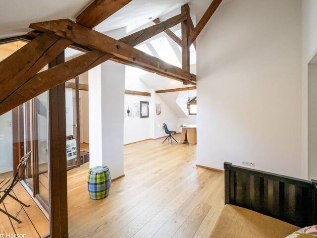 Immobilie in Zams - Für Freigeister: Atelier im Dachgeschoss mit Loggia in der Villa Haueis in Zams Tirol - Loftfeeling zum Wohnen & Arbeiten über den Dächern von Zams - Bild 2