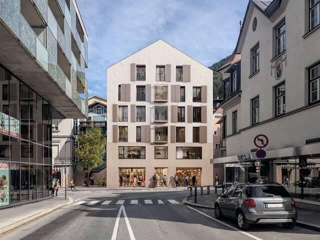 Immobilie in Landeck - Zentrum Landeck | TOP 09: 1-Zimmer-Studio mit Eckverglasung + Dachterrasse | 54,45 m² | 3. OG | Jöchlerhaus - Bild 1