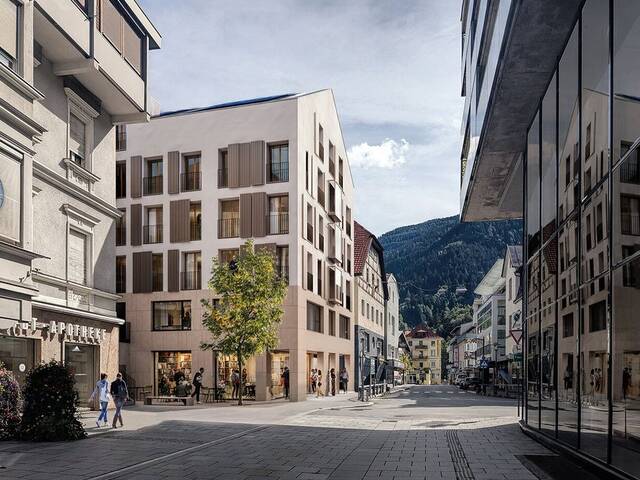 Immobilie in Landeck - Zentrum Landeck | TOP 09: 1-Zimmer-Studio mit Eckverglasung + Dachterrasse | 54,45 m² | 3. OG | Jöchlerhaus - Bild 2