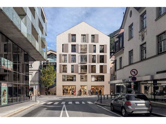 Immobilie in Landeck - Zentrum Landeck | TOP 09: 1-Zimmer-Studio mit Eckverglasung + Dachterrasse | 54,45 m² | 3. OG | Jöchlerhaus - Bild 4