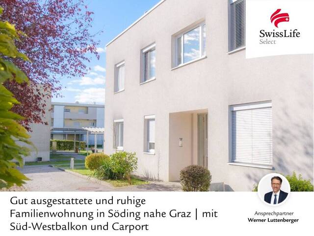 Immobilie in Hitzendorf - Helle, freundliche und geräumige Wohnung 20 Minuten von Graz | Süd-Westbalkon und eigener Carport - Bild 3