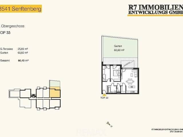 Immobilie in Senftenberg - NEUBAU - Wohnen am Hiesberg, Gartenwohnung - 4.OG Top 33 - Bild 2