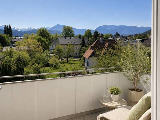 Immobilie in Klagenfurt - Wohnung in exklusiver Lage mit Balkon und Bergblick - Bild 4