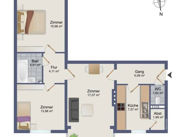 Immobilie in Frohnleiten - Nette Erdgeschoßwohnung am Grünanger in Frohnleiten - Bild 1
