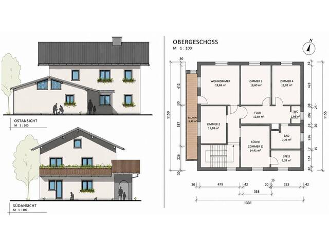 Immobilie in Oberndorf bei Salzburg - Neu sanierte 110 m² Wohnung in Oberndorf bei Salzburg – viel Platz, Garage & Gestaltungspotenzial - Bild 0