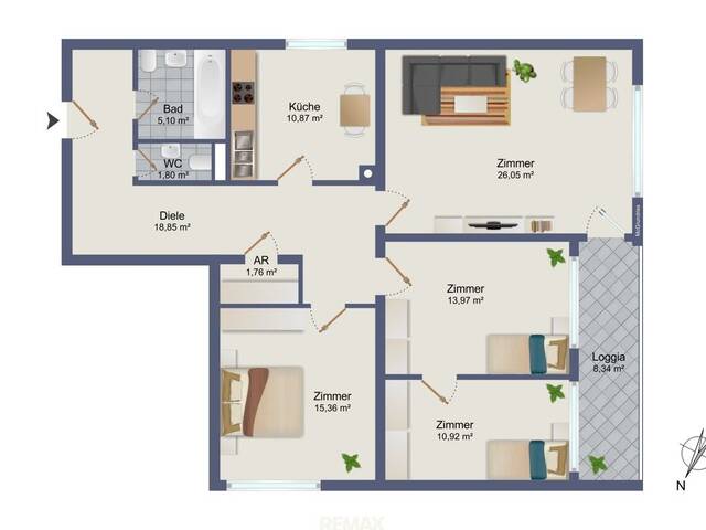 Immobilie in Graz - 4-Zimmer-Wohnung für Menschen mit Werkzeug und Plan - Bild 1