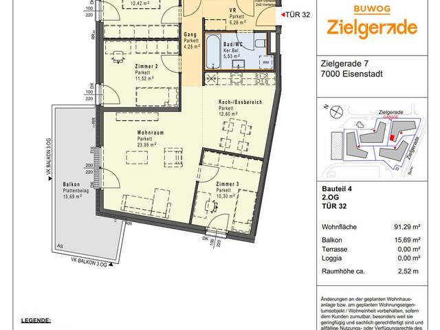 Immobilie in Eisenstadt - ZIELGERADE Eisenstadt - 4 Zimmer im Neubau Erstbezug, ab Sommer 2028 - Bild 1