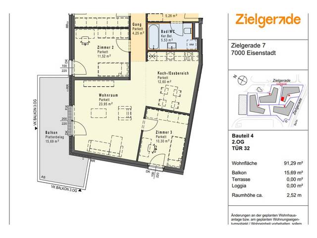 Immobilie in Eisenstadt - ZIELGERADE Eisenstadt - 4 Zimmer im Neubau Erstbezug, ab Sommer 2028 - Bild 4