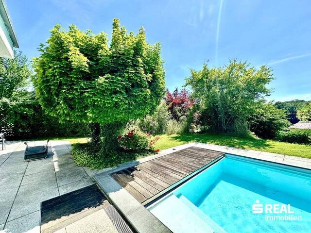 Immobilie in Wilhering - Modernes Einfamilienhaus mit Pool in Top-Lage von Wilhering mit traumhaftem Grünblick - Bild 1