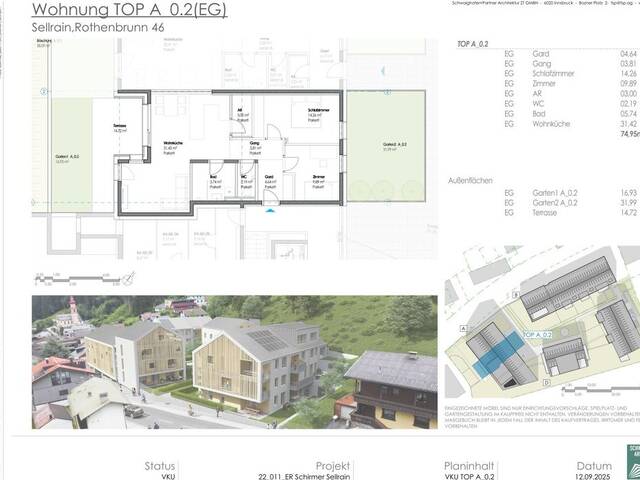 Immobilie in Sellrain - Wohnbaugeförderte 3-Zimmer-Gartenwohnung in Sellrain zu verkaufen - Bild 2