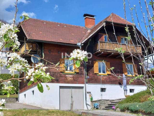 Immobilie in Kapfenberg - EINZIGARTIGE GELEGENHEIT IN KAPFENBERG SAN.BED. HOLZBLOCKHAUS MIT SCHÖNEM GRUND UND FERNBLICK UM € 175.000,-- - Bild 1