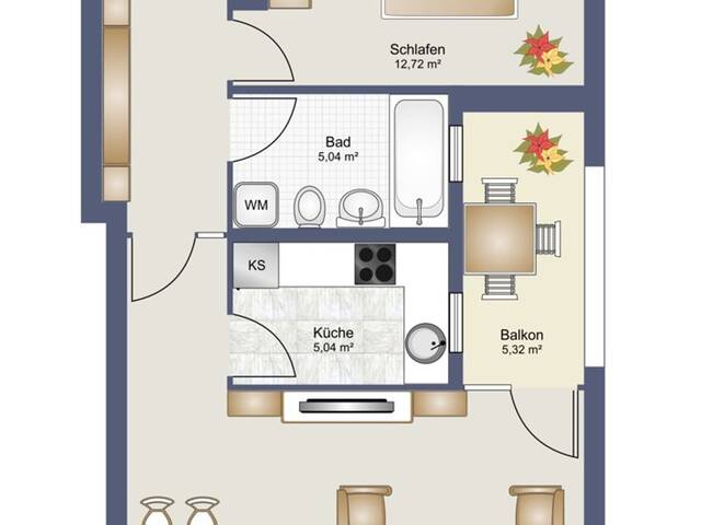 Immobilie in Höchst - Moderne 2-Zimmer-Wohnung für Single oder Paare - Bild 1