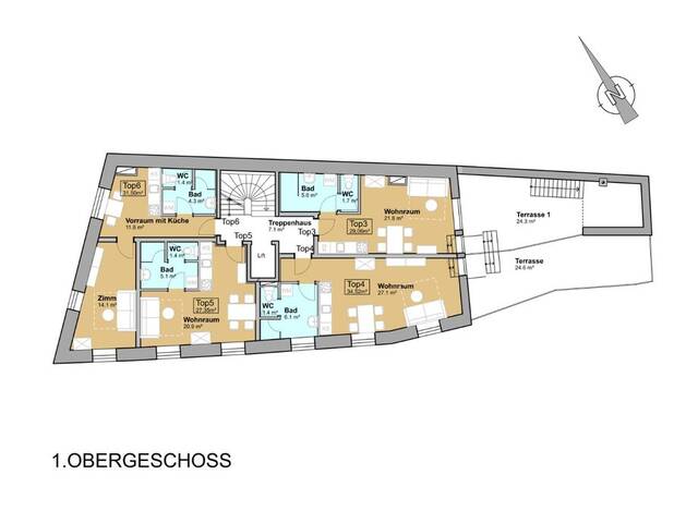 Immobilie in Dürnstein - Mitten im UNESCO-Weltkulturerbe: Stilvolle Wohnung im historischen Dürnstein - Bild 1