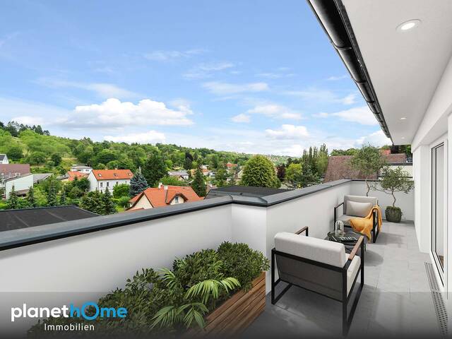 Immobilie in Klosterneuburg - Bestlage Nähe ISTA - Exklusive Dachgeschosswohnung mit zwei Dachterrassen + Luftwärmepumpe - Bild 1