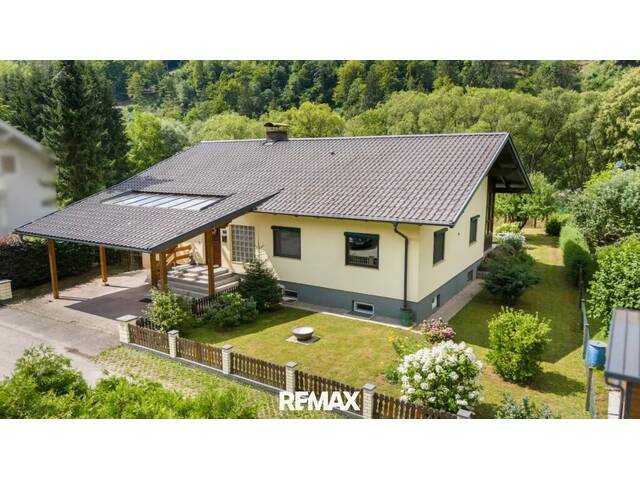Immobilie in Lavamünd - Gartenparadies in einzigartiger Naturlage: Gemütlicher Bungalow mit Wintergarten direkt an der Drau in Lavamünd - Bild 0
