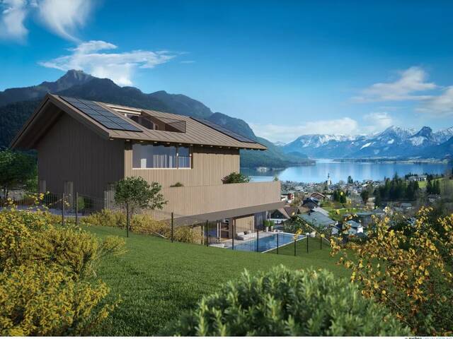 Immobilie in Pöllach - Exklusive Gartenwohnung mit privatem Pool & traumhaftem Wolfgangsee-Blick - Bild 3
