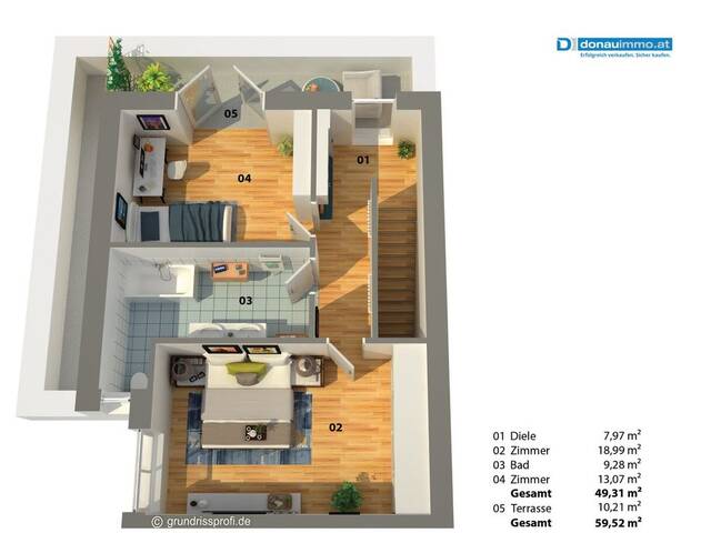 Immobilie in Bruck an der Leitha - Erstbezug! Traumhafte Maisonettewohnung mit Terrasse, 4-Zimmer über 2 Ebenen in Bruck an der Leitha - Bild 1