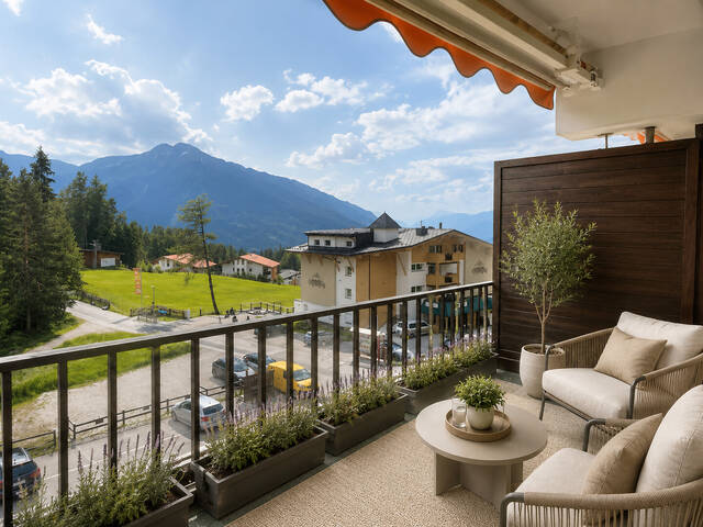 Immobilie in Mösern - Stilvolle 1-Zimmer-Wohnung mit Südbalkon und atemberaubenden Alpenblick - Freizeitwohnsitz - Bild 0