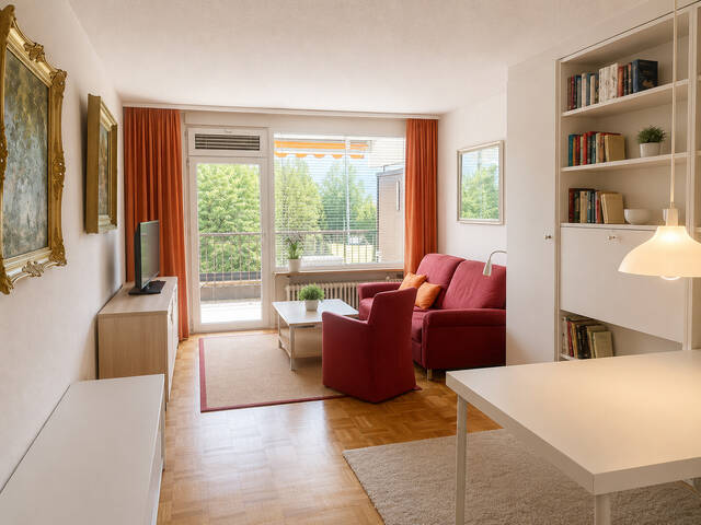 Immobilie in Mösern - Stilvolle 1-Zimmer-Wohnung mit Südbalkon und atemberaubenden Alpenblick - Freizeitwohnsitz - Bild 1